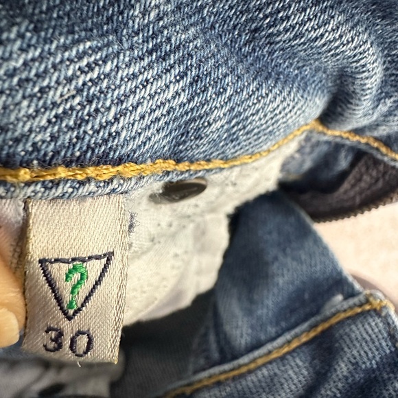 GUESS VINTAGE 5 Pocket Blue Jeans Size 30 - Picture 8 of 8